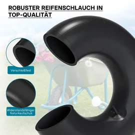 Wiltec Schlauch Rasenmäherreifen 18x6.50/7.50/8.50/9.50-8 20x8.00/10.00-8 mit geradem Ventil E