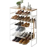 Yamazaki Schuhregal 6 Ebenen, weiß,