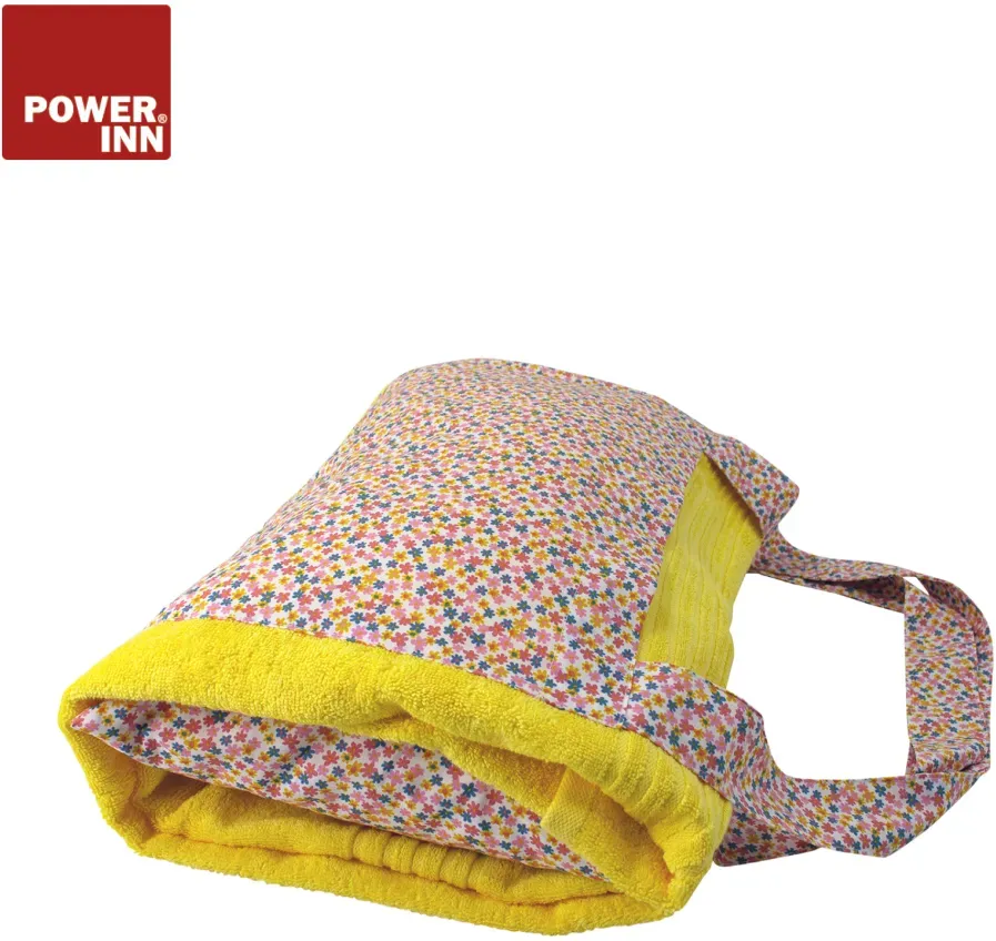 POWER INN® Strandtuchtasche ca. 95x178cm | Gelb | Liegehandtuch 3 in 1