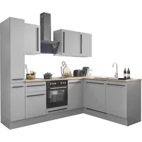 BASIC by Balculina Winkelküche L-Form 250 cm grau