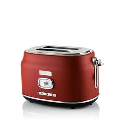 Westinghouse Zwei-Schlitz Toaster Retro Serie, 815 Watt, 6 Stufen, rot