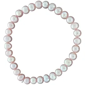 VIVANCE Armband Süßwasserzuchtperlen pink 6mm glänzend 18cm