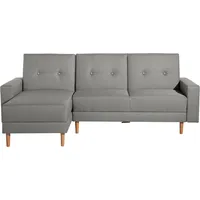 Max Winzer Max Winzer® »Just Chill«, Schlafsofa mit Recamiere, Rückenverstellung, inklusive Stauraumhocker grau