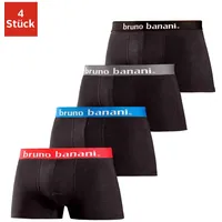 bruno banani Hipster, (Packung, 4 St.), knapp sitzende Boxershorts in uni oder gemustert aus Baumwollmischung Bruno Banani schwarz