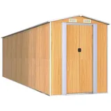 vidaXL Geräteschuppen Hellbraun 192x689x223 cm Verzinkter Stahl 1370957