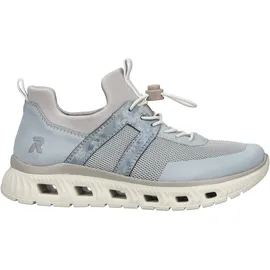 Rieker Damen Slip-On Sneaker Beige/Blau 37