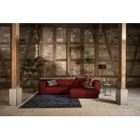 Ecksofa W.SCHILLIG "around-the-block, modern und elegant, bequem, L-Form", rot (ruby rot z59), B:300cm H:66cm T:164cm, Longlife Xtra-Leder Z59: Glattleder mit modischer Prägung. Hautstärke 0, 9 - 1, 1 mm, Sofas, mit eleganter Biese, mit Federkern