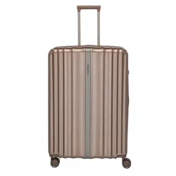 Travelite Paros Trolley L Cappuccino Koffer mit 4 Rollen Koffer