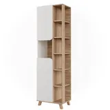 Vicco Badschrank Karen Sonoma/weiß, 50 x 175 cm mit 2 Türen