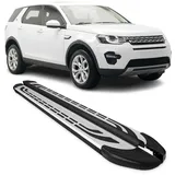 Omac Kfz-Schmutzfänger Trittbretter für Land Rover Discovery Sport 2014-25 Alu, 2-tlg., Rutschfest, Haltbar, Aerodynamik schwarz|silberfarben