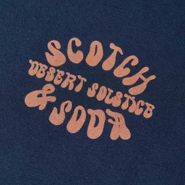 Scotch & Soda Front & Back Artwork Tee blau XL