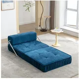 OKWISH Sofa Modulares Klappsofa, Futon-Schlafsessel,abnehmbares Rückenkissen für Wohnzimmer 1 Teile blau