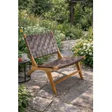 JVmoebel Moderner Gartenstuhl aus Holz 65 x 75 x 60 cm braun