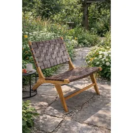 JVmoebel Moderner Gartenstuhl aus Holz 65 x 75 x 60 cm braun