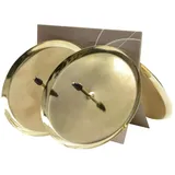 Decoris Adventskranzkerzenhalter Metall Ø 8 cm 4 Stück Adventskerzenhalter 8cm gold Kerzenhalter Advent Kerzen Adventskranz