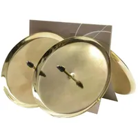 Decoris Adventskranzkerzenhalter Metall Ø 8 cm 4 Stück Adventskerzenhalter 8cm gold Kerzenhalter Advent Kerzen Adventskranz
