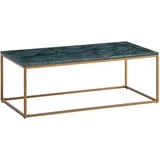 KADIMA DESIGN Couchtisch Echter Marmor 100x50x35 cm Sofatisch Metall Gold, | Gr.: onesize