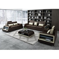 JVmoebel Sofa Sofagarnitur 3+1 Sitzer Set Design Sofas Polster Couchen Modern Sofa, Made in Europe braun