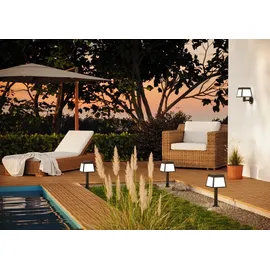 EGLO LED-Solar-Wandleuchte Altilia mit Sensor 20 cm x 15,5 cm Schwarz