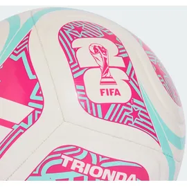 adidas FIFA Fußball-Weltmeisterschaft 26 Trionda Club Ball White / Flash Aqua / Shock Pink Gr. 5