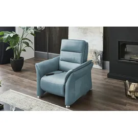 Hukla Sessel Corina Leder 92 x 112 x 90 cm Blau elektrisch