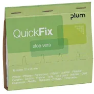 Plum QuickFix Aloe Vera Refill Pflaster, Wundpflaster mit Aloe Vera-Wundauflage für QuickFix Pflasterspender, 1 Nachfüllpackung = 45 Pflaster