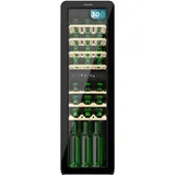 Cecotec "Cecotec Weinkühlschrank 30 Hit Black. Schwarz mit 2 Temperaturzonen (5-12oC, 12-20oC), LED-Steuerung, NoFrost, Holzregale, Innenbeleuchtung")