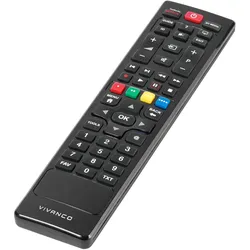 Vivanco Grundig 2000 Universal-TV-Fernbedienung für PC 4in1 mit Netflix-Taste, schwarz