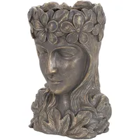 ML-Design Frauenkopf Figur 21 x 16 x 32 cm Bronze