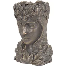 ML-Design Frauenkopf Figur 21 x 16 x 32 cm Bronze