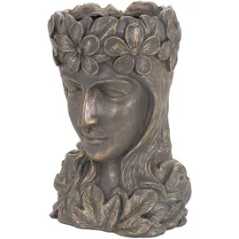 ML-Design Frauenkopf Figur 21 x 16 x 32 cm Bronze