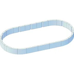 Poolwandisolierung KWAD "Pool Protector T60", weiß, Polystyrol, Bauplatten, für Ovalformbecken der Größe 610x360x132 cm
