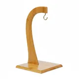 Relaxdays Bananenhalter Sheldon, Hxbxt:28,5x16x16cm, dekorativer Bambusständer für Obst, natur