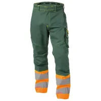 DASSY Warnschutzhose, flaschengrün/neonorange Gr. 64