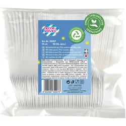 500x BIO Kaffeelöffel aus CPLA wiederverwendbar weiß 14cm