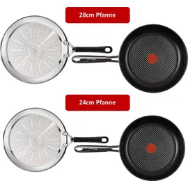 Tefal Jamie Oliver Pfannen-Set 4-tlg. 24 cm + 28 cm