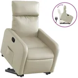 vidaXL Relaxsessel mit Aufstehhilfe Kunstleder 89,5 x 95,5 x 0 cm Creme