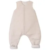 Julius Zöllner Schlafsack mit Füßen / Jumper wattiert - Musselin - Sand - Gr. 104