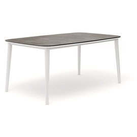 Solpuri Charlie Gartentisch Aluminium 170 - 230x100 cm 301 - weiß 590 - Dekton kreta