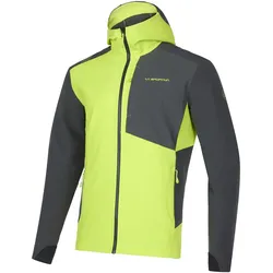 La Sportiva Wanderjacke Descender Storm (geruchshemmend und antibakteriell behandelt) limegelb/grau Herren