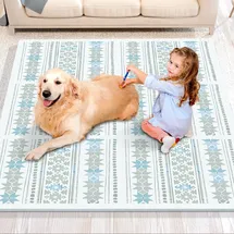 Vevor Spielmatte für Kinder 6 Stk. Spielmatte mit Eva-schaum, 61 x 61 cm Puzzle-spielmatte mit 24 Quadratfuß Fläche, ineinandergreifende Kleinkindermatten für Spielzimmer Kinderzimmer Hellgrau