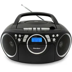 Kärcher Karcher RR 5042 tragbares Radio mit CD-Player und Kassettenspieler (Batterie-/Netzbetrieb, AUX-In)
