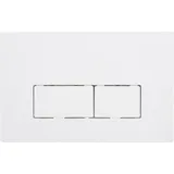 Wisa Betätigungsplatte Basic Square weiß, Bedienung von vorne