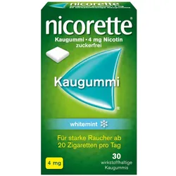nicorette 4 mg Nikotinkaugummi whitemint für Raucher zum Aufhören