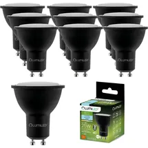 Lumiled 10x Led-lampe GU10 3W = 270lm 6500K Kaltweiß Schwarz Lumiled