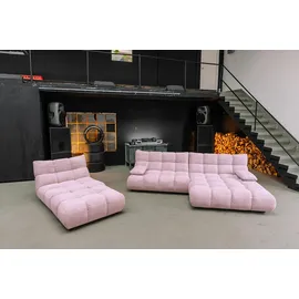 KAWOLA Drehsessel VIVIEN Cord 80 x 90 x 90 cm Rosa drehbar