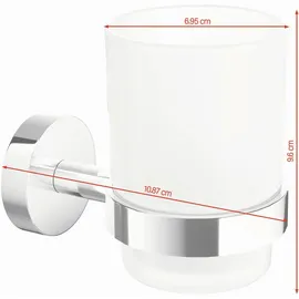 Tesa Zahnputzbecher satiniert Silber