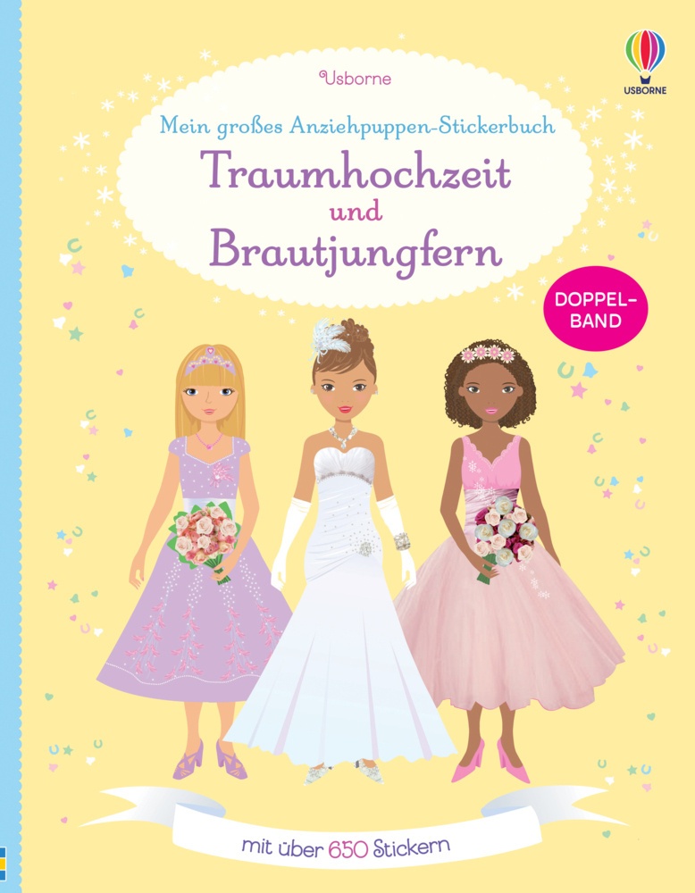 Mein Großes Anziehpuppen-Stickerbuch: Traumhochzeit Und Brautjungfern - Fiona Watt  Lucy Bowman  Kartoniert (TB)