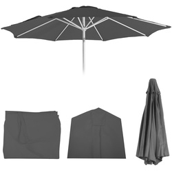Ersatz-Bezug für Sonnenschirm Asti, Sonnenschirmbezug Ersatzbezug, Ø 3m Stoff/Textil ~ anthrazit