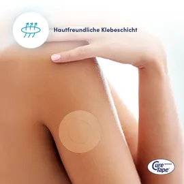CureTape Patches Sensor Fixierpflaster Schwarz Ø 65 mm 25 St.